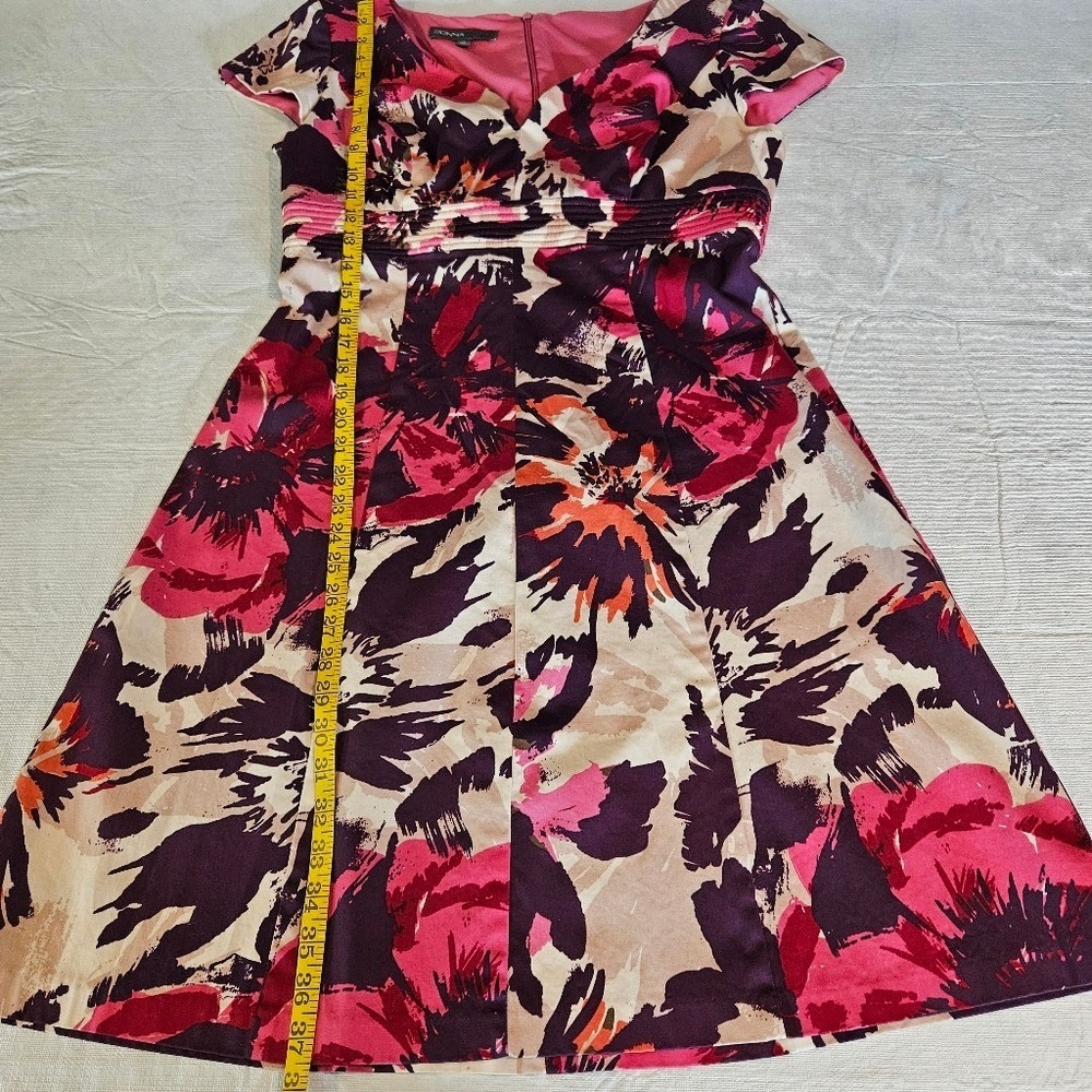 Donna Ricco New York Women Floral Print V Neck Short Sleeve‎ Midi Dress Size 12 - Picture 11 of 11